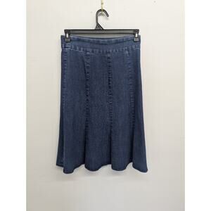 Westbound Petite A Line Denim Pull On Skirt Modest Size 6